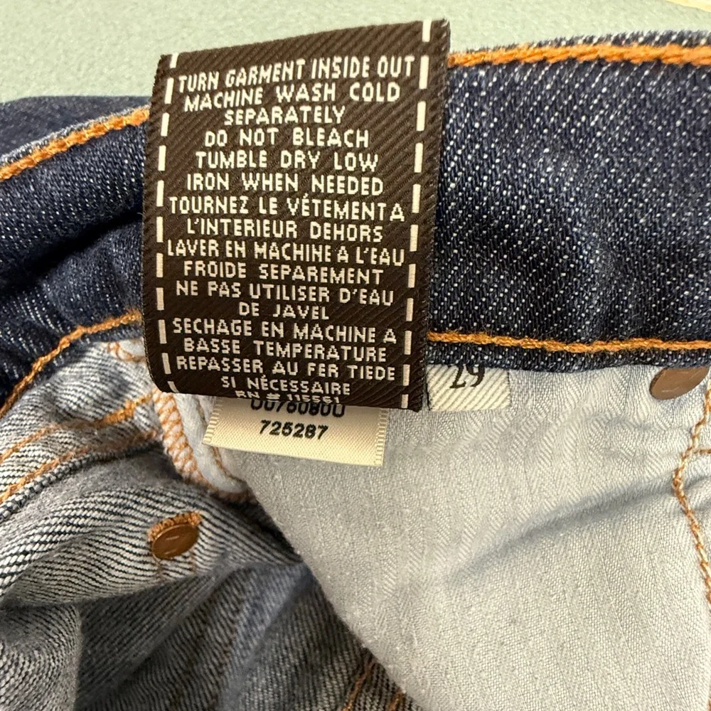 7 For All Mankind Dark Blue Bootcut Straight Leg Jeans Women’s 29 - Picture 4 of 8